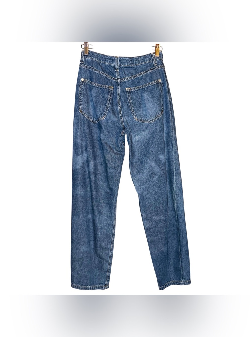ANTHROPOLOGIE Pilcro The Breaker High Rise Pleated Barrel Leg Jeans Tapered 26 - Picture 9 of 14